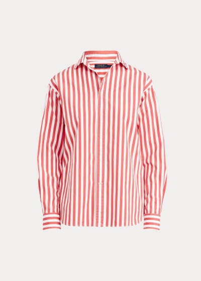 Women's Polo Ralph Lauren Striped Cotton Shirts | 280613BML